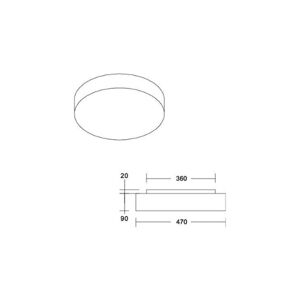 Stropné svietidlo BRUMBERG Celtis Maxi, E27, chintz, sivé