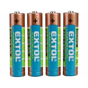 EXTOL ENERGY Bateria alkalicka 4ks, 1,5V, typ AAA