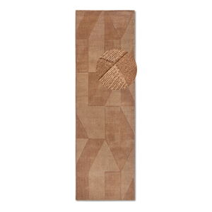 Hnedý ručne tkaný vlnený behúň 80x250 cm Ursule – Villeroy&Boch
