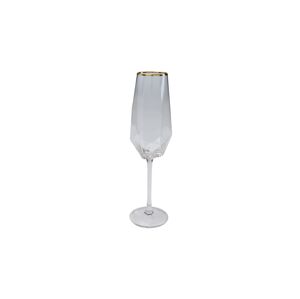 Diamond Gold pohár na šampanské so zlatým okrajom