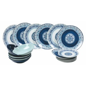 18-dielna súprava tanierov z porcelánu a kameniny VDE Tivoli 1996 Maiori